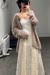 SWAYING/KNIT Seamless Mohair Suit SW211SZ32 Camel PS16